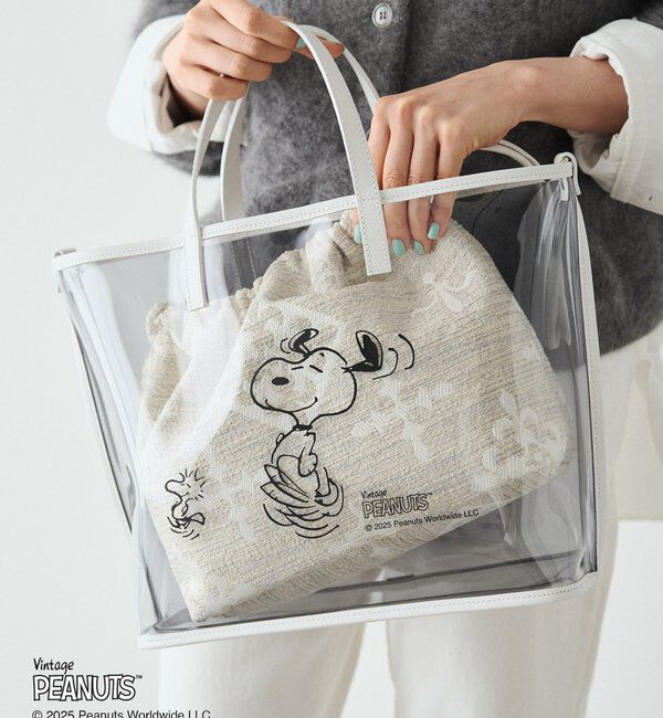  「【再値下げ】《PEANUTS&times;russetコラボ》クリアトート&times;巾着セットバッグ」|トートバッグ|