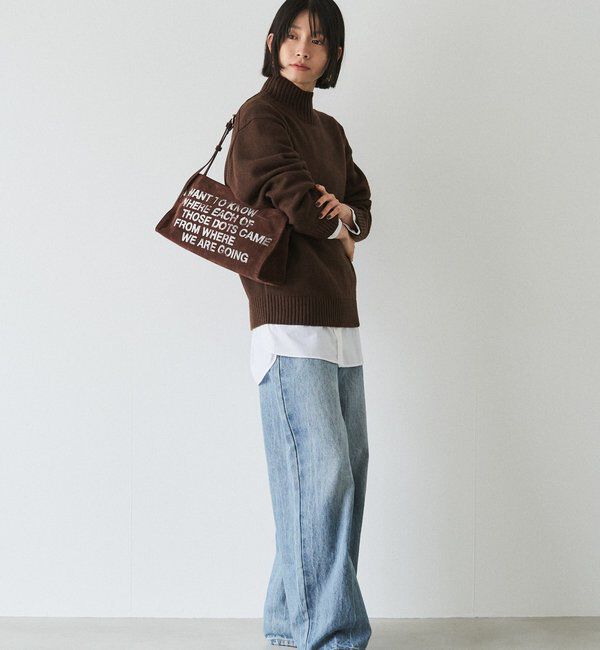  「ステンシルデザインスエードショルダーバッグ」|ショルダー・メッセンジャー|