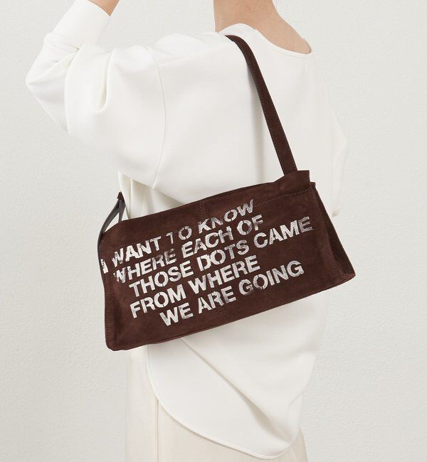  「ステンシルデザインスエードショルダーバッグ」|ショルダー・メッセンジャー|