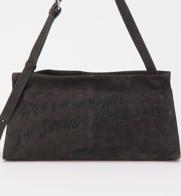  「ステンシルデザインスエードショルダーバッグ」|ショルダー・メッセンジャー|