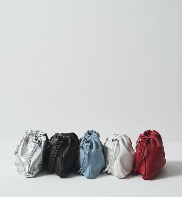  「レザー巾着4WAYミニショルダーバッグ」|ショルダー・メッセンジャー|