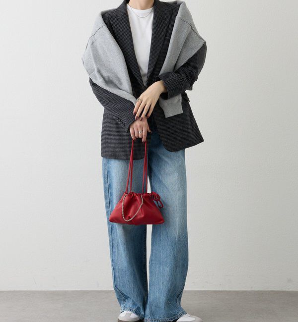  「レザー巾着4WAYミニショルダーバッグ」|ショルダー・メッセンジャー|