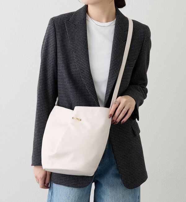  「ツイードスカーフ付きレザー2WAYショルダーバッグ」|ショルダー・メッセンジャー|