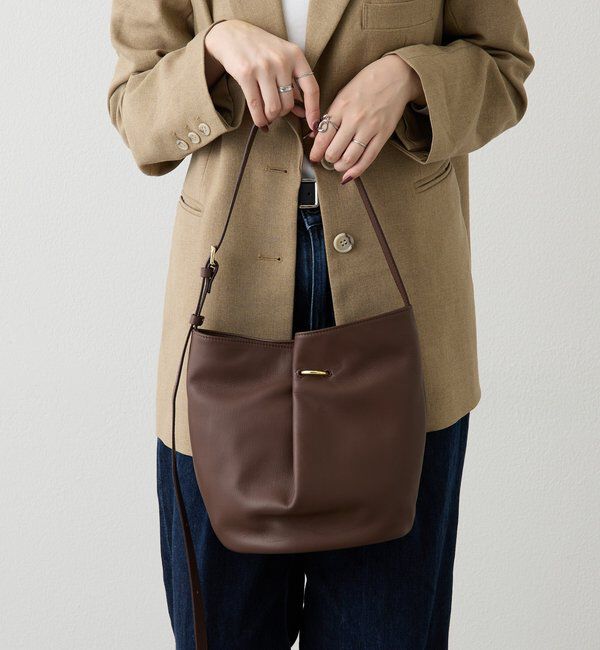  「ツイードスカーフ付きレザー2WAYショルダーバッグ」|ショルダー・メッセンジャー|