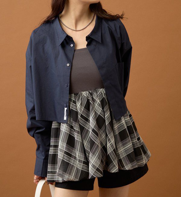  「ストライプショートシャツ」|シャツ・ブラウス|