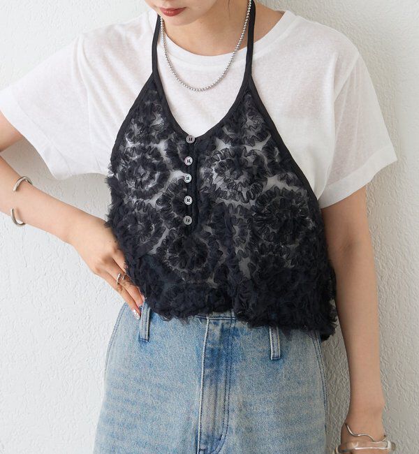  「チュールフラワービスチェ」|シャツ・ブラウス|