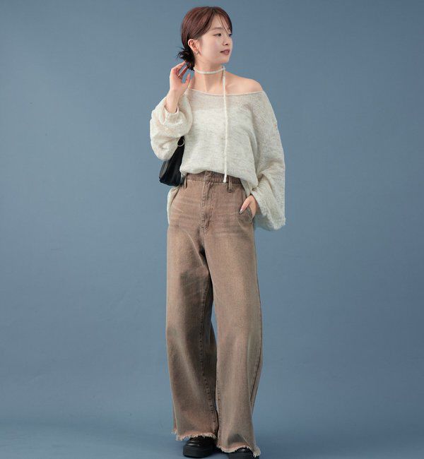  「MIXシアーボートニット」|ニット・セーター|