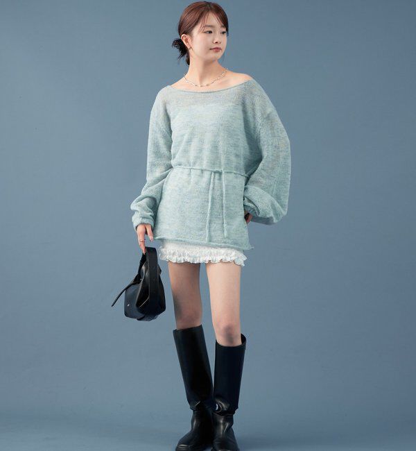  「MIXシアーボートニット」|ニット・セーター|