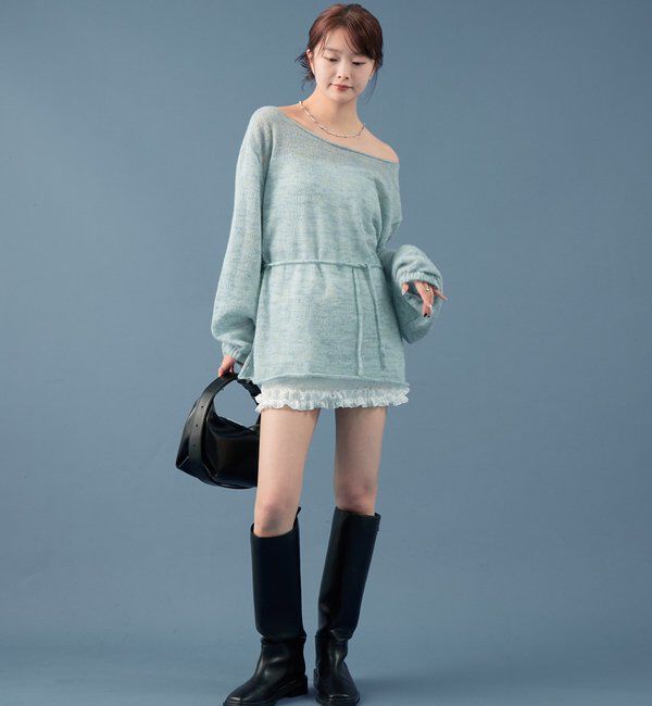  「MIXシアーボートニット」|ニット・セーター|