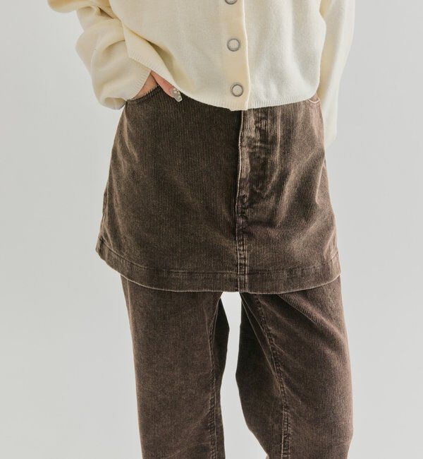  「レイヤードコーデュロイパンツ」|チノ|