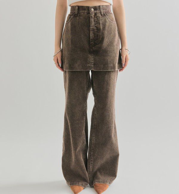  「レイヤードコーデュロイパンツ」|チノ|