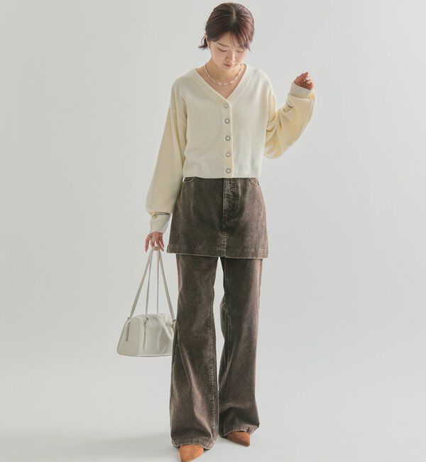  「レイヤードコーデュロイパンツ」|チノ|