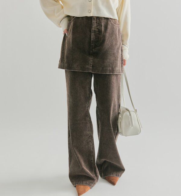  「レイヤードコーデュロイパンツ」|チノ|