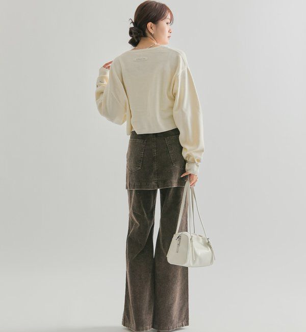  「レイヤードコーデュロイパンツ」|チノ|