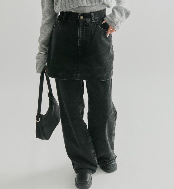  「レイヤードコーデュロイパンツ」|チノ|