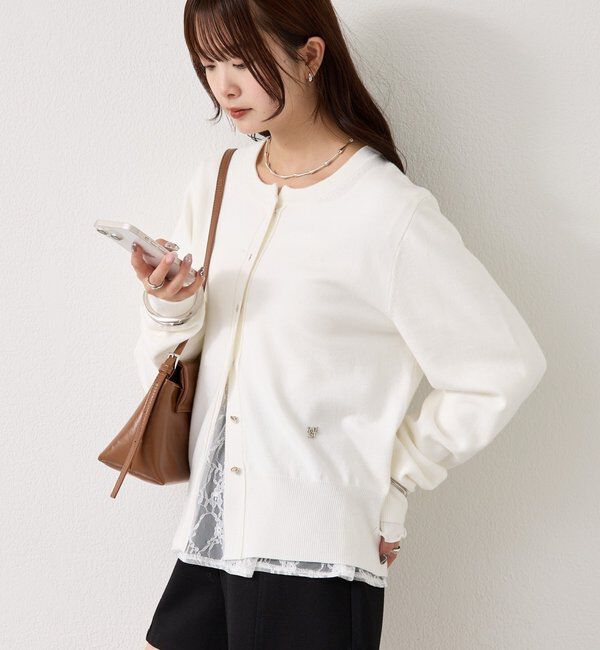  「チャーム付きデイリーカーディガン」|カーディガン|