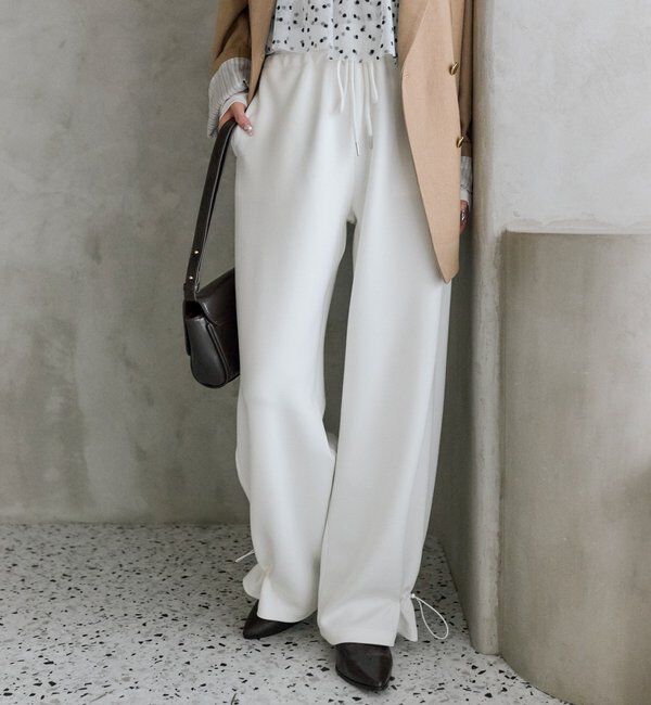  「裾ドロストスウェットパンツ」|チノ|