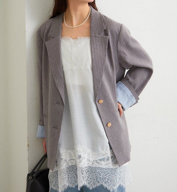  「レースパネルキャミチュニック」|シャツ・ブラウス|