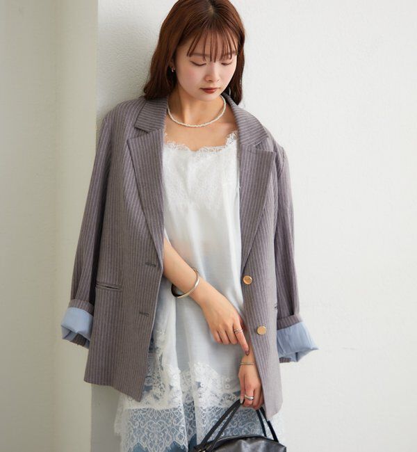  「レースパネルキャミチュニック」|シャツ・ブラウス|