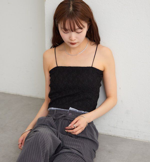  「パット付きレースキャミソール」|キャミソール|