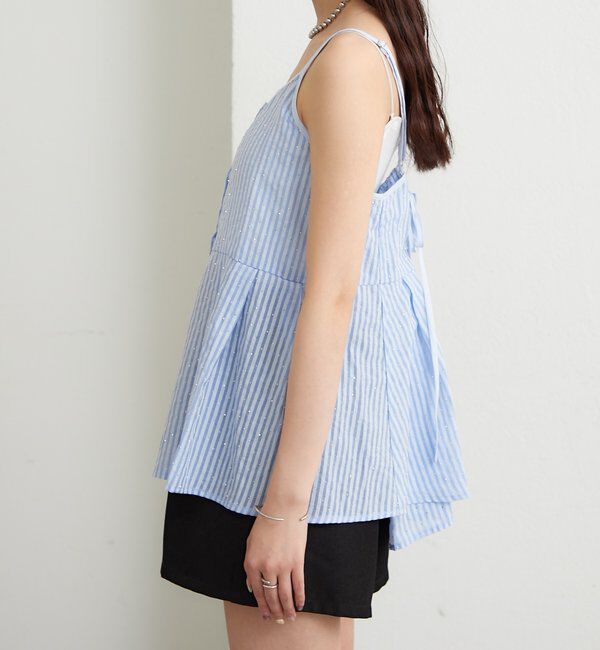  「ラメストライプビスチェSETブラウス」|シャツ・ブラウス|