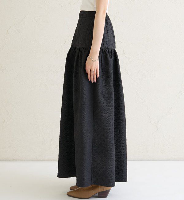  「エンボスギャザースカート」|スカート|