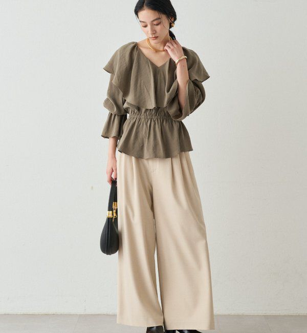  「フリルペプラムブラウス」|シャツ・ブラウス|