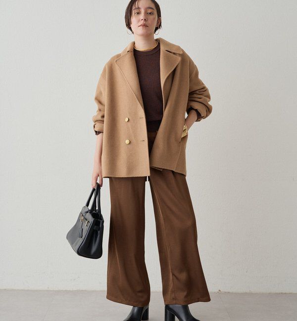  「ワイドベルトサテンパンツ 2nd」|チノ|