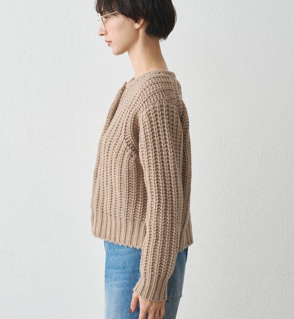  「ゴールドボタンニットカーデ」|ニット・セーター|