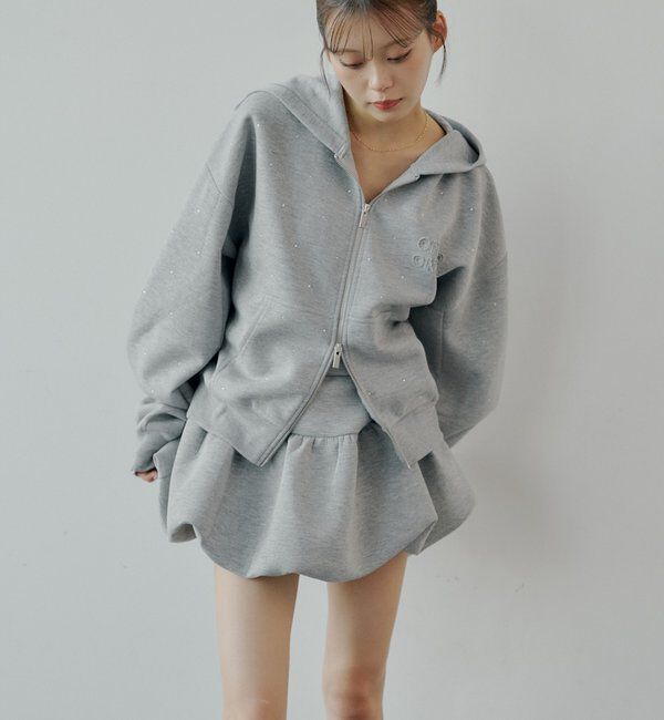  「【セットアップ対応】Wジップボリュームスリーブフードパーカー」|パーカー|