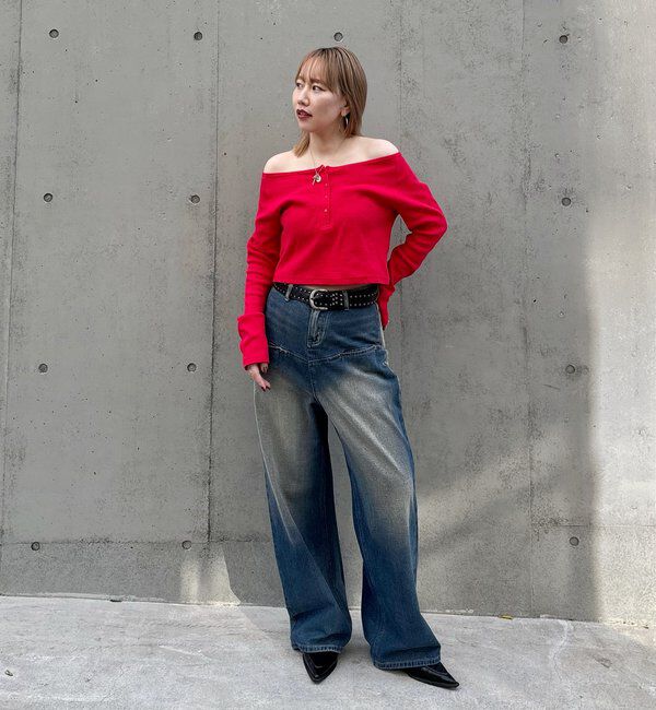  「SLASH POCKET BLAST WIDE DENIM」|デニム|