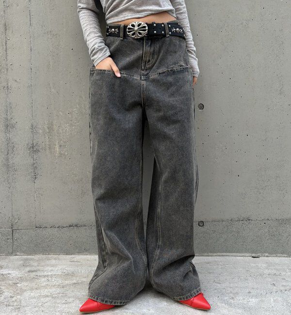  「SLASH POCKET BLAST WIDE DENIM」|デニム|