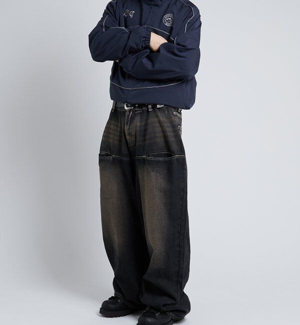  「SLASH POCKET BLAST WIDE DENIM」|デニム|