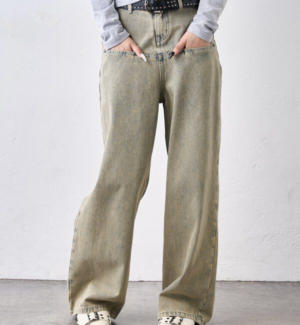  「SLASH POCKET BLAST WIDE DENIM」|デニム|