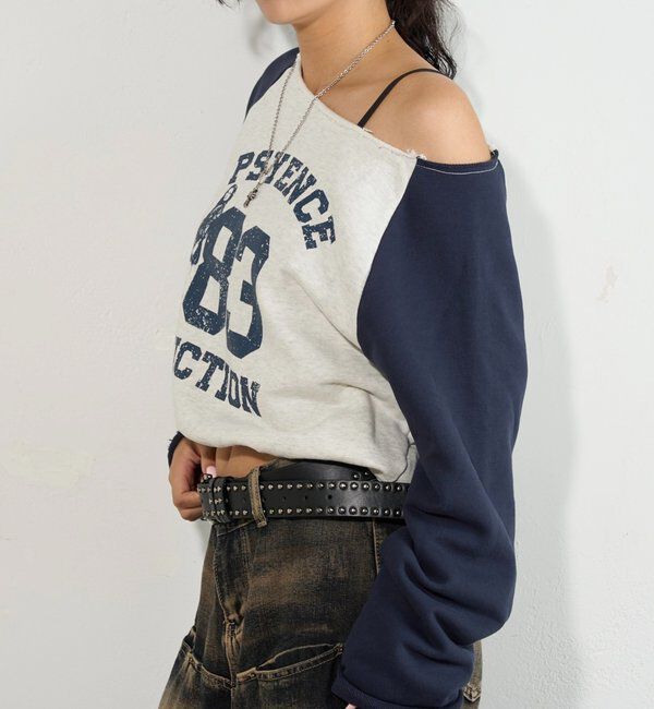  「ELLIOTT NUMBERIHG ONE-SHOULDERSWEATSHIRT」|Tシャツ・カットソー|