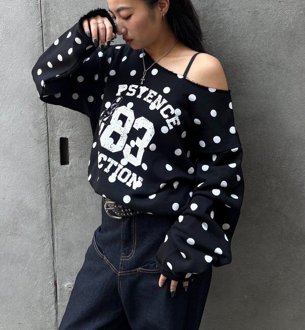  「ELLIOTT NUMBERIHG ONE-SHOULDERSWEATSHIRT」|Tシャツ・カットソー|