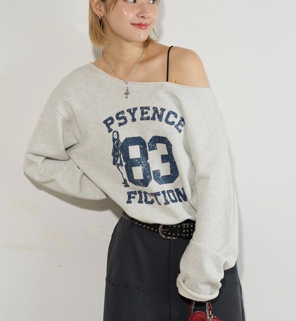  「ELLIOTT NUMBERIHG ONE-SHOULDERSWEATSHIRT」|Tシャツ・カットソー|