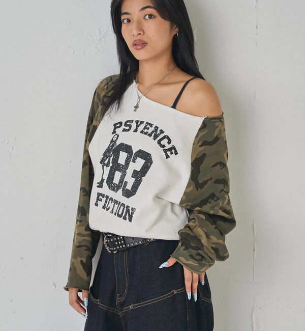  「ELLIOTT NUMBERIHG ONE-SHOULDERSWEATSHIRT」|Tシャツ・カットソー|