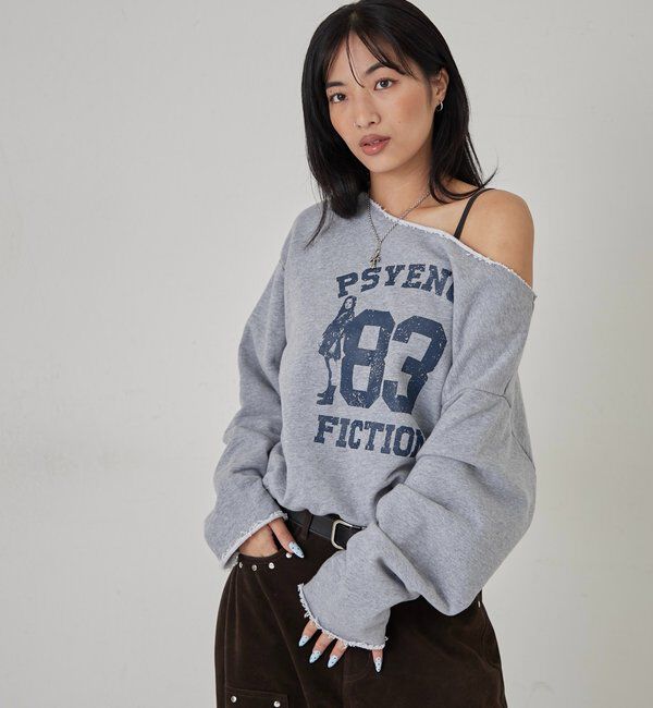  「ELLIOTT NUMBERIHG ONE-SHOULDERSWEATSHIRT」|Tシャツ・カットソー|
