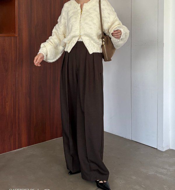  「【累計2万本突破！】【低身長・高身長サイズあり】2タックワイドパンツ」|チノ|