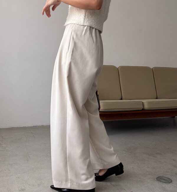  「【累計2万本突破！】【低身長・高身長サイズあり】2タックワイドパンツ」|チノ|