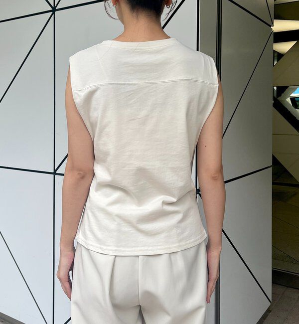  「【高見え素材/ウエスト周りカバー】ツイストドレープTシャツ」|Tシャツ・カットソー|