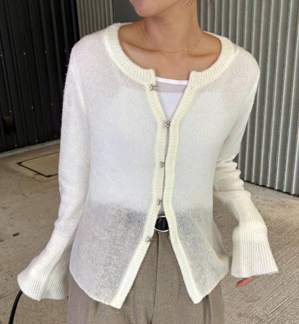  「テンセルウールホックカーディガン」|カーディガン|