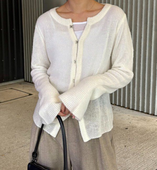  「テンセルウールホックカーディガン」|カーディガン|