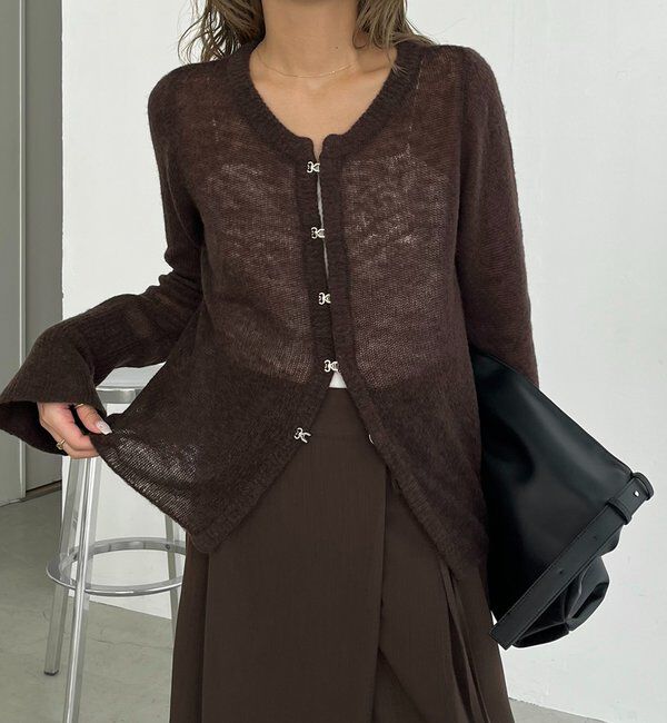  「テンセルウールホックカーディガン」|カーディガン|