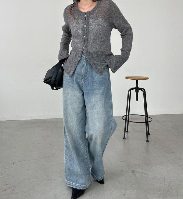  「テンセルウールホックカーディガン」|カーディガン|