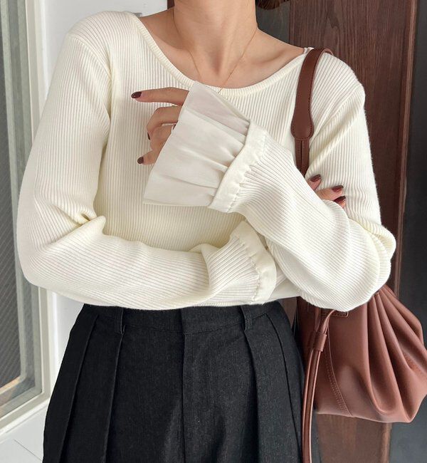  「フレアカフスニット」|ニット・セーター|