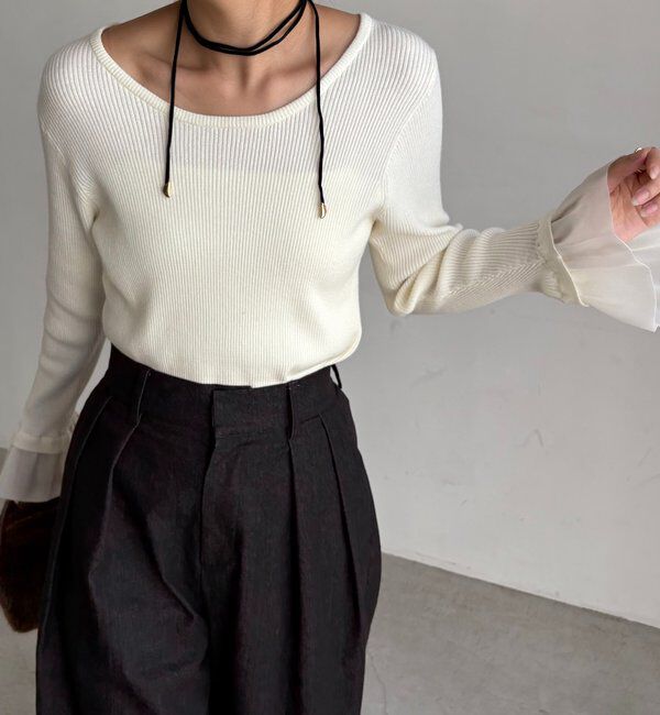  「フレアカフスニット」|ニット・セーター|