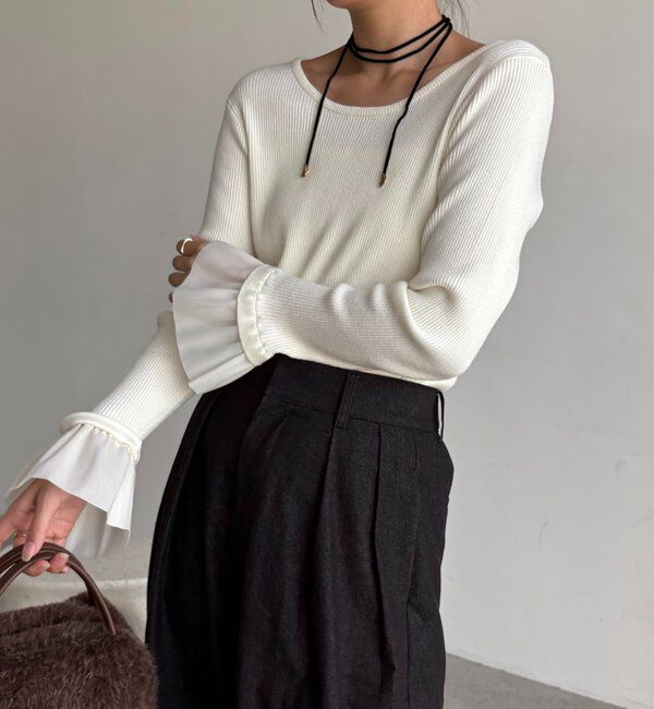  「フレアカフスニット」|ニット・セーター|