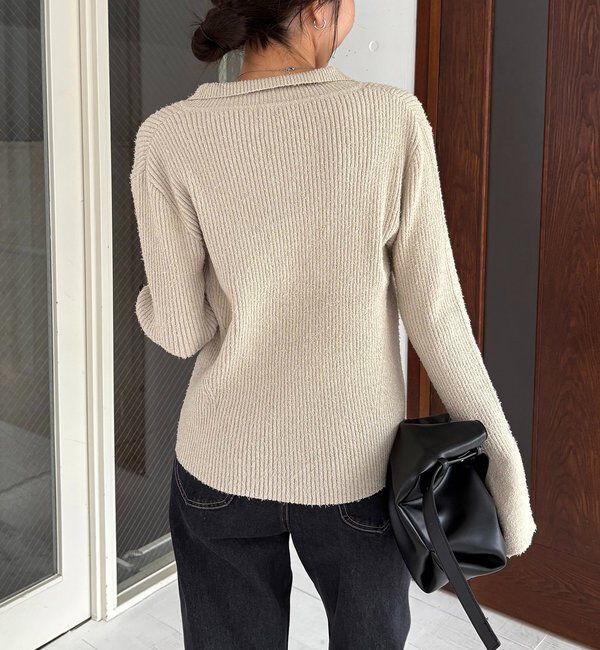  「ビアードカラーニット」|カーディガン|